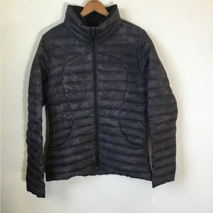 Lululemon Pack It Down Gray Camo Goose Down Jacket